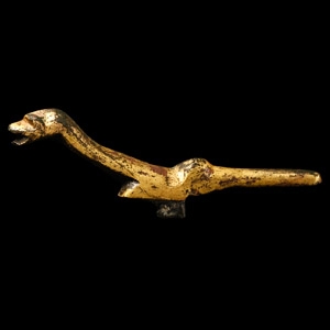 Romanesque Gilt Bronze Beast Mount