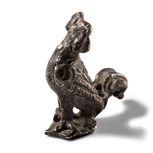 Roman Silver Cockerel Statuette