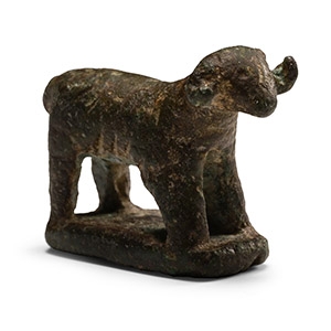 Roman Bronze Standing Ram Statuette