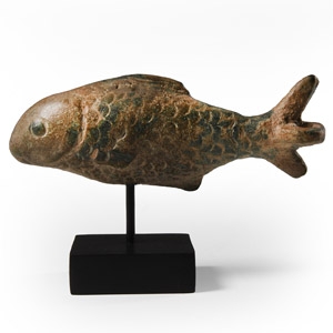 Roman Bronze Fish Vessel Lid