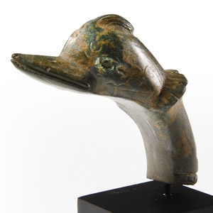 Roman Bronze Head of a Dolphin