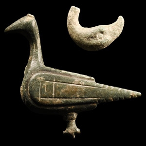 Byzantine Bronze Bird Padlock Plate