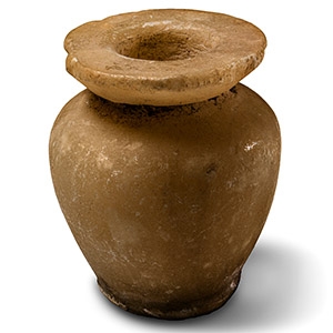 Egyptian Alabaster Kohl Pot
