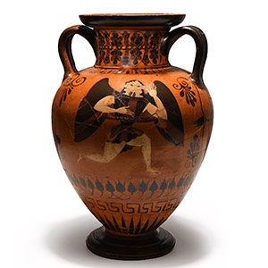 Attic Black-Figure Neck-Amphora with Gorgon and Quadriga Attributed to the Swing Painter