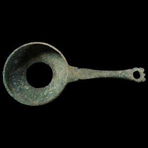 Graeco-Roman Bronze Patera with Duck-Head Handle