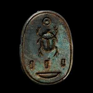 Egyptian Stone Scarab Inscribed for Tutankhamun