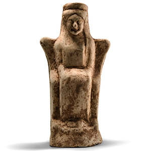 Archaic Greek Terracotta Seated Goddess