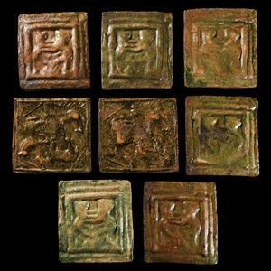 Post Medieval Glazed Ceramic Animal Tile Group