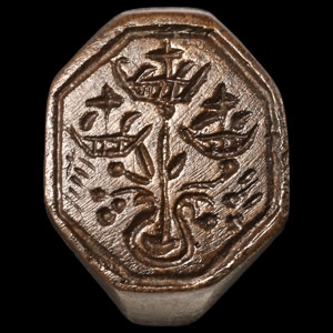 Medieval Bronze Merchants Signet Ring