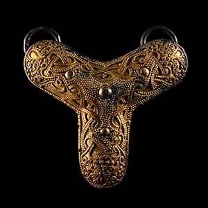 Viking Elaborate Silver-Gilt Trefoil Brooch