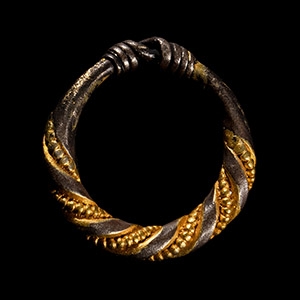 Viking Age Silver-Gilt Twisted Ring