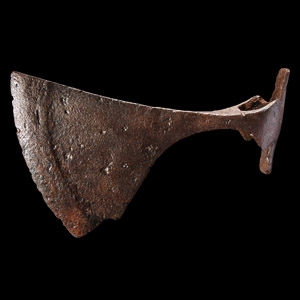 Very Large Viking Iron Battle Notched Axehead