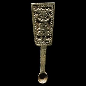 Viking Age Bronze Apothecary Spoon with Bound Loki
