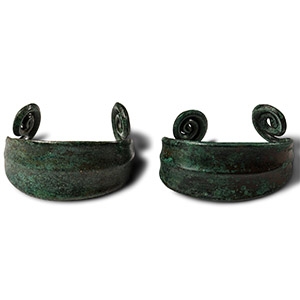 Bronze Age Coiled Bracelet Pair