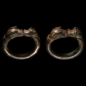 Large Bactrian Bronze Armlet Pair