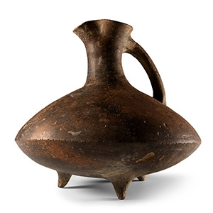 Eastern Mediterranean Tripod Footed Jug with Strainer