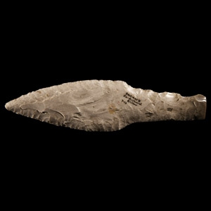 Stone Age Danish Type Via Grey Flint Stiletto Dagger