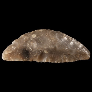 Stone Age Danish Brown Flint Sickle Knife