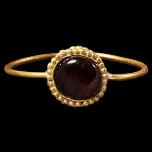 Medieval Gold Ring with Garnet