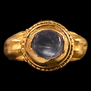 South East Asian Gold and Topaz Ring