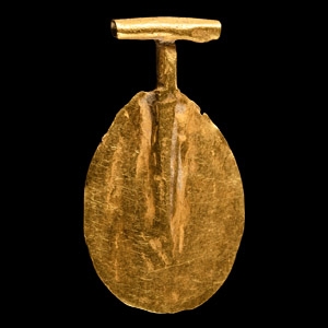 Western Asiatic Gold Teardrop Bead