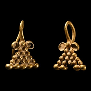 Bactrian Gold Earring Pair
