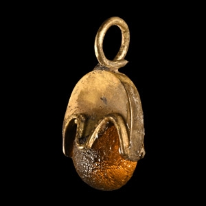 Viking Age Gold Elf Shot Pendant