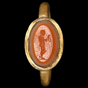 Roman Gold Ring with Theseus Gemstone