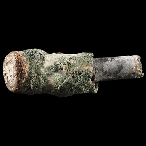 Palestinian Lead Aramaic Magic Scroll with Bronze Tubular Container