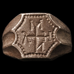 Medieval Silver Merchants Ring with Monogram
