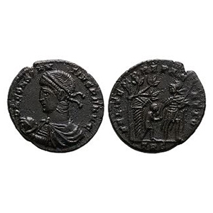 Ancient Roman Imperial Coins - Constantius II -  Soldier and Captive Bronze