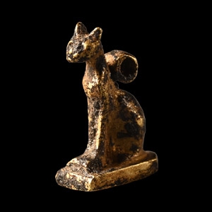 Egyptian Gold Cat Amulet of the God Bastet