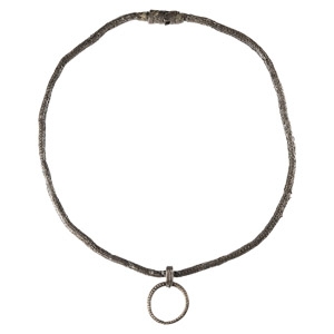 Roman Silver Pendant on Heavy Chain