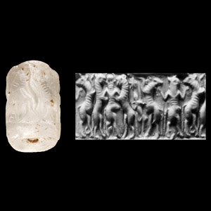 Old Akkadian Stone Cylinder Seal