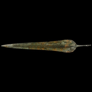 North-West Persian Bronze Short Sword Blade with Blood Channels