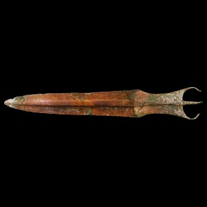 North-West Persian Bronze Dagger with Horns