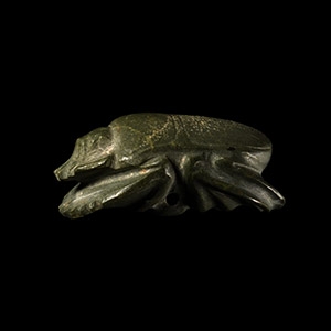 Egyptian Green Jasper Heart Scarab