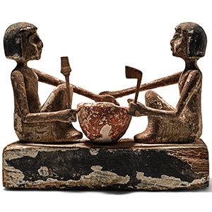 Egyptian Wooden Diorama with Model Makers