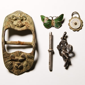 Post Medieval Silver and Bronze Artefact Group
