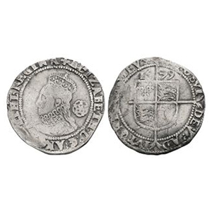 English Tudor Coins - Elizabeth I - 1579 - AR Sixpence