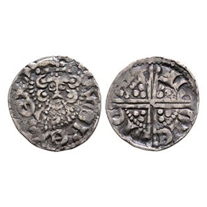 English Medieval Coins - Henry III - Canterbury / Nicole - Long Cross AR Penny