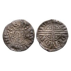 English Medieval Coins - Henry III - London / Davi - Long Cross AR Penny