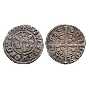 English Medieval Coins - Edward I - London - Long Cross AR Penny