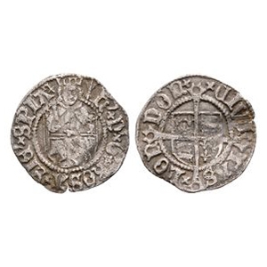 English Tudor Coins - Henry VIII - London - Sovereign AR Penny