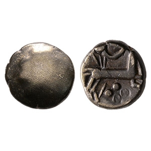 Celtic Iron Age Coins - Gaul - Remi - Tripe Phalli Electrum Quarter Stater