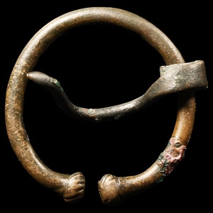 Romano-Celtic Bronze Torc-Shaped Brooch
