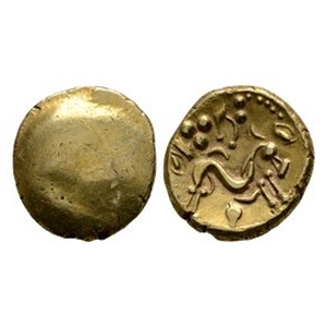 Celtic Iron Age Coins - Gaul - Ambiani - Gallic War - Uniface Gold Stater
