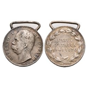 World Commemorative Medals - Italy - Umberto I - Unification AR Medal