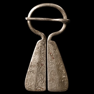 Viking Inspired Silver Omega-Shaped Penannular Brooch
