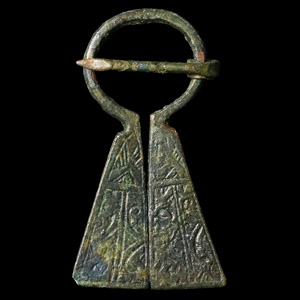 Viking Inspired Bronze Omega-Shaped Penannular Brooch